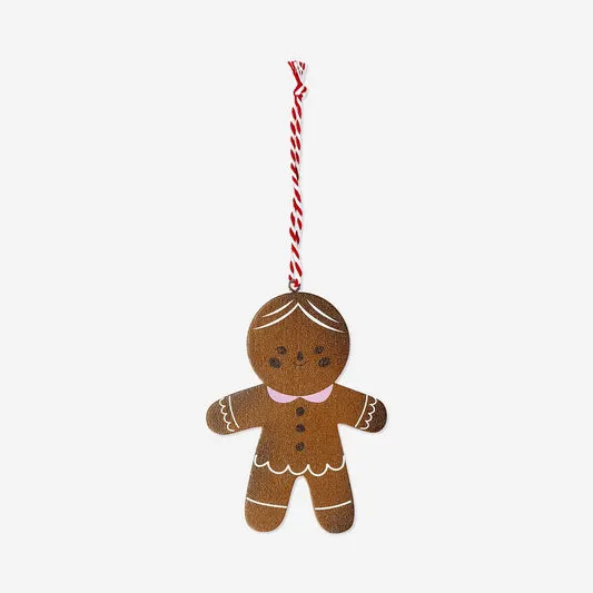 Hanging ornament - Wooden gingerb...