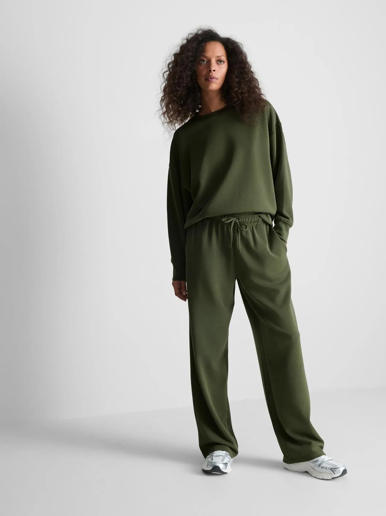 Pantaloni da tuta larghi in misto modal