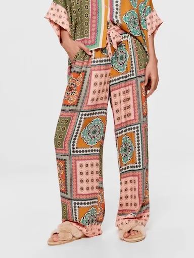 Fashion Tile Wide Leg Pj Pant
