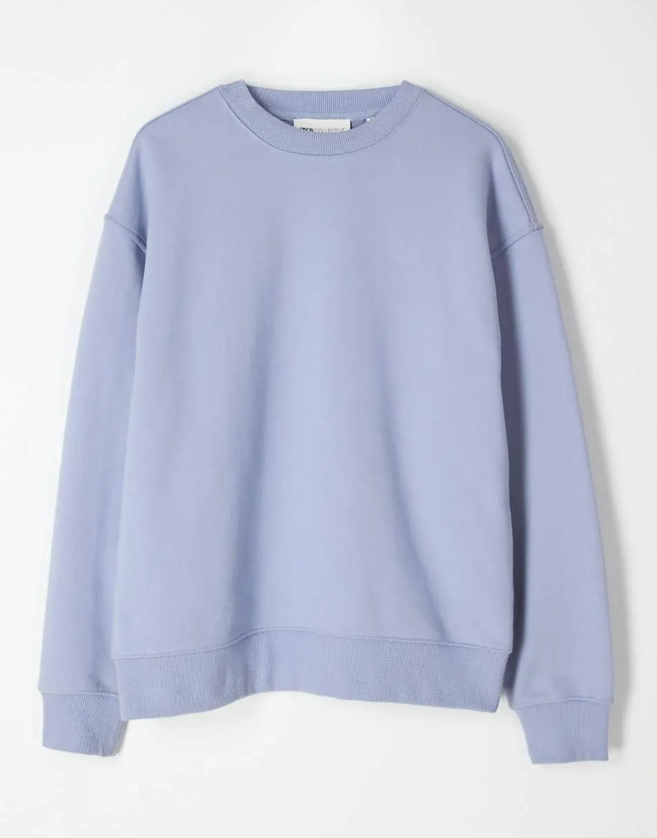 ASOS COLLECTIVE oversized super heavyweight crew in blue