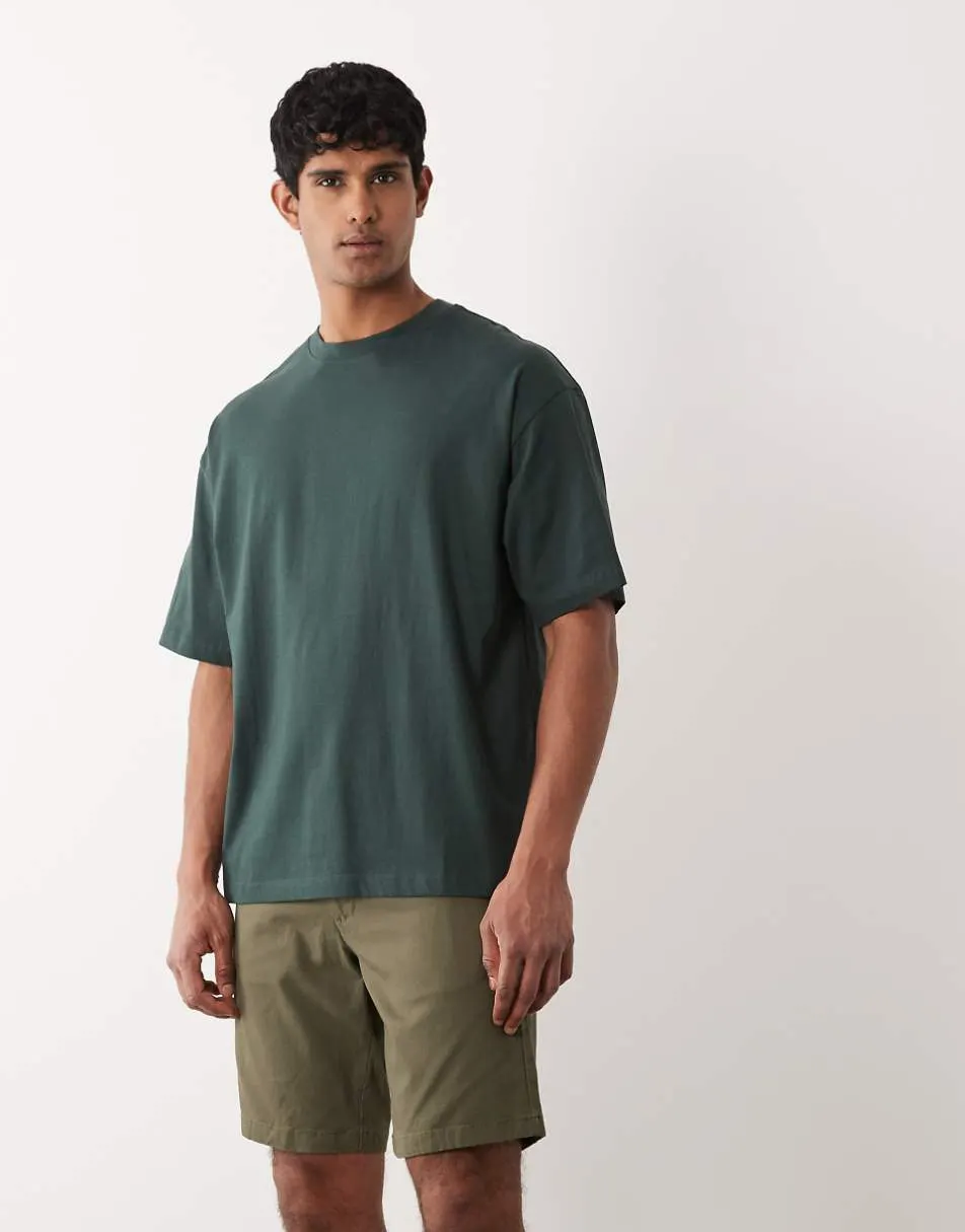 ASOS DESIGN slim fit chino shorts in khaki