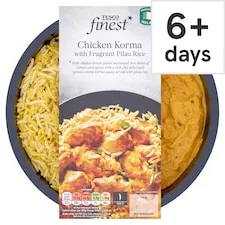 Tesco Finest Chicken Korma And Pilau Rice 450G