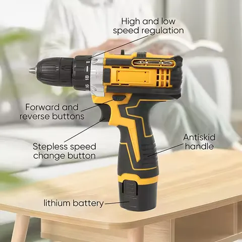 Lithium Electric Drill Electric Screwdriver Hand Electric Drill Electric Tool Set Multifunctional Accessory Box Packaging