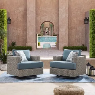 Sirio Niko 2-pack Outdoor Patio Swivel Chair Set