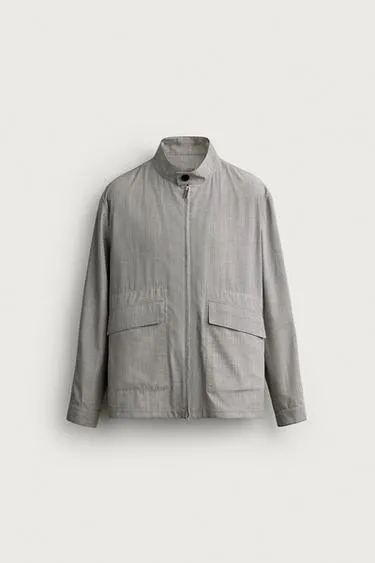 CHECK REGULAR FIT JACKET