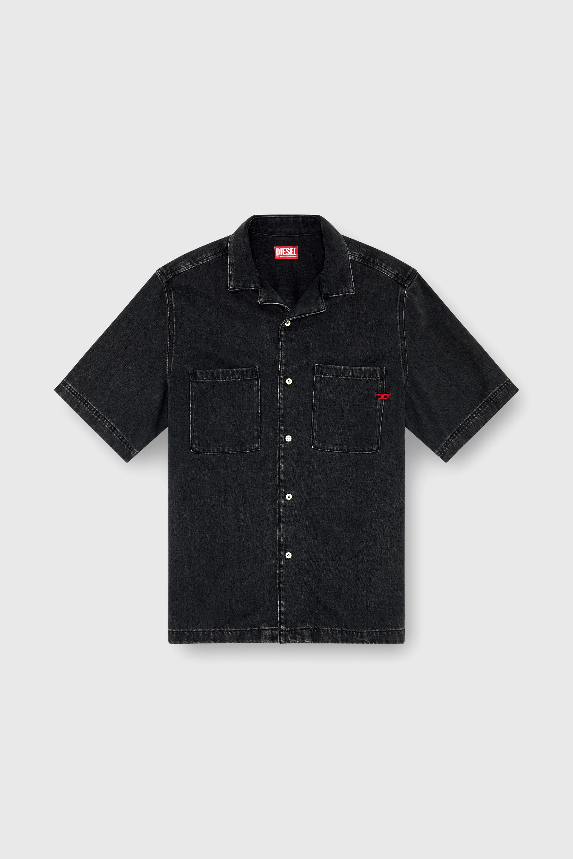 Bowling shirt in denim