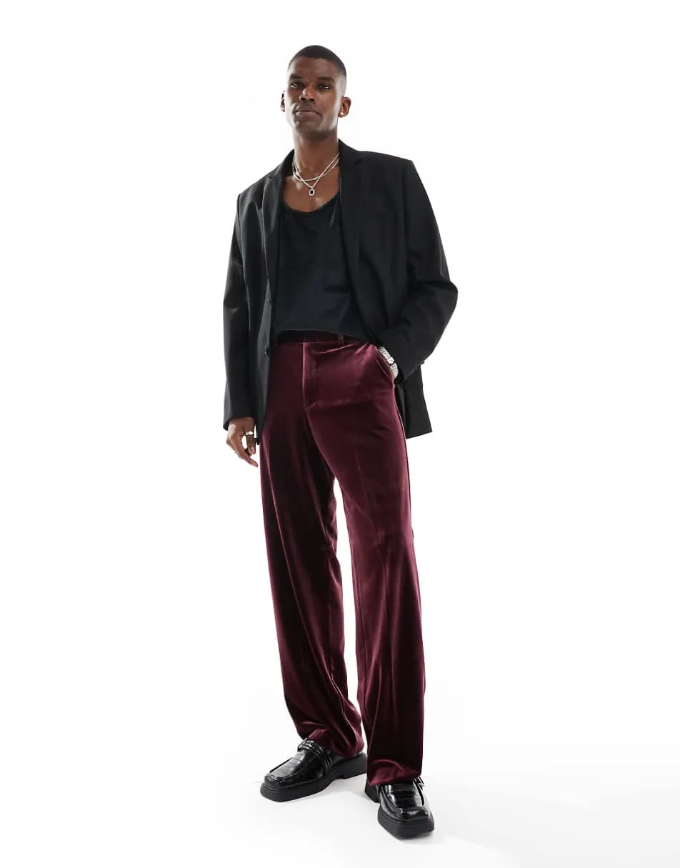 ASOS DESIGN singlet in black velour