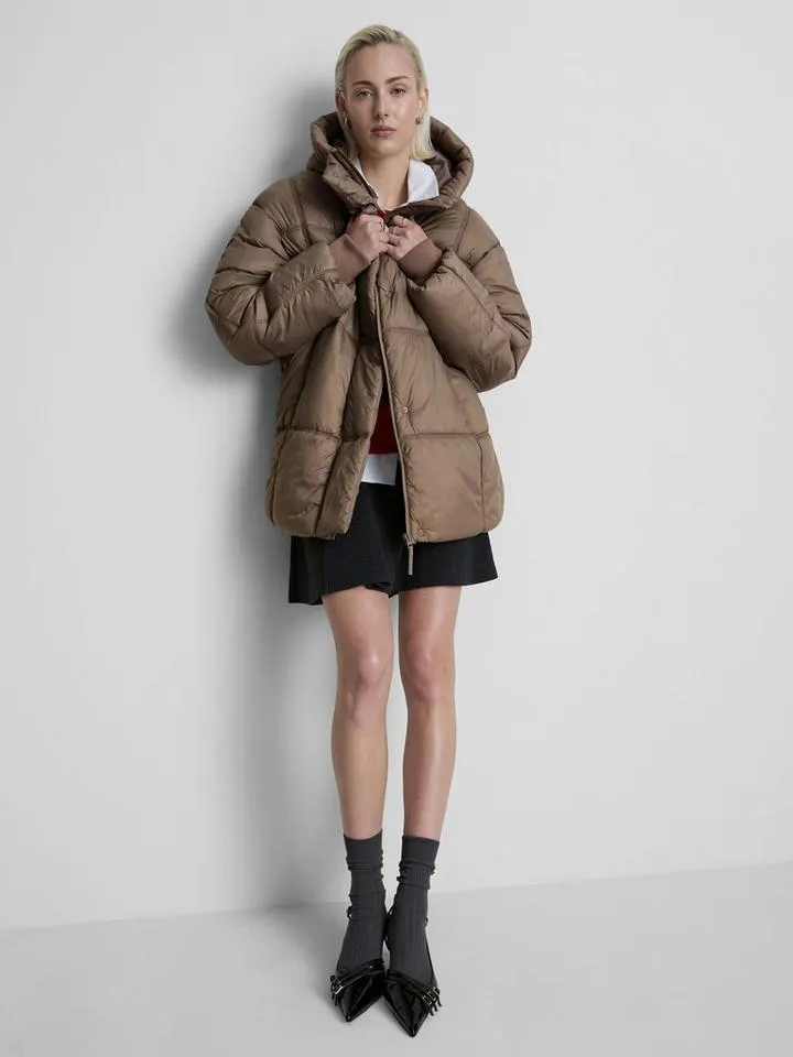 Veste matelassée carrée à capuche