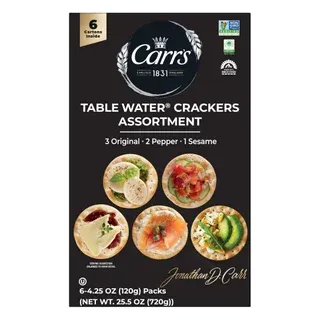 Carr's Table Water Crackers, Variety Pack, 25.5 oz