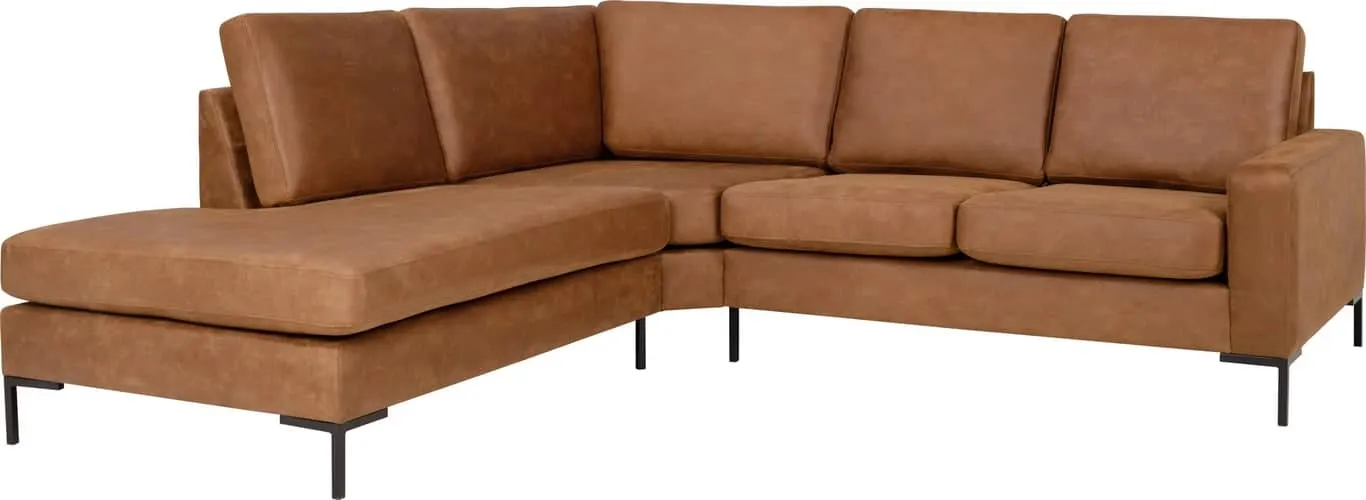 Sone dyp hjørnesofa Modulsofa. 2 seter + stort hjørne + åpen ende i stoff Bull, armlene J.