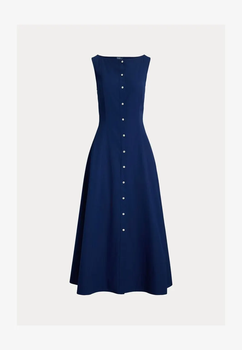 PANELED COTTON DRESS - Skjortekjole - east side royal