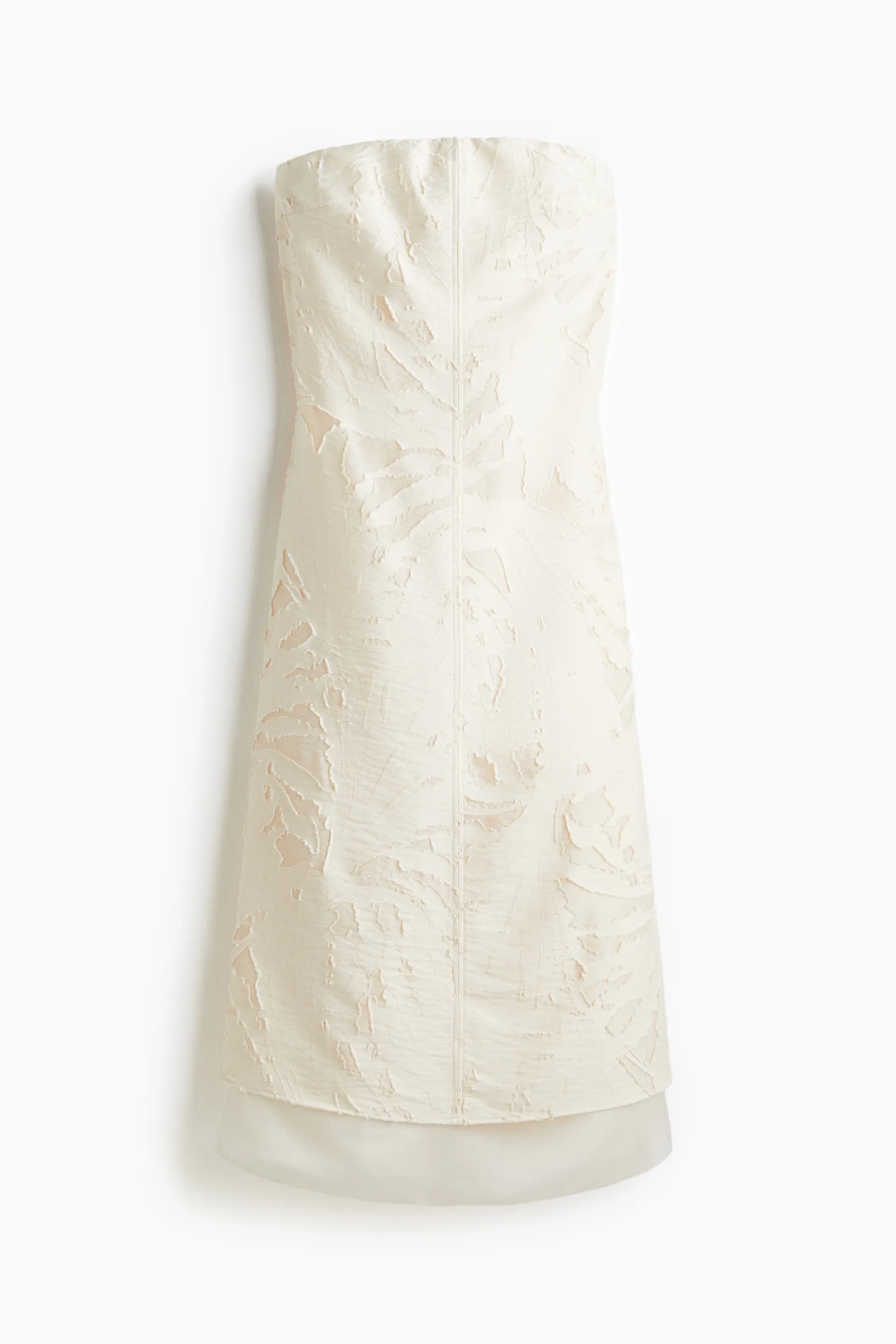 Jacquard-weave bandeau dress