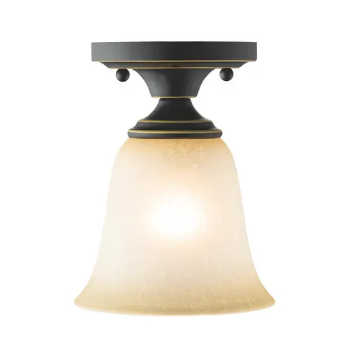 Patriot Lighting® Paige Oil-Rubbed Bronze 1-Light Flush Mount Ceiling Light