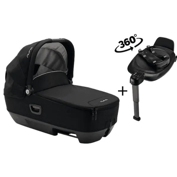 Nuna | Next System | Cari Next Bilstolbag + 360 Base | Caviar