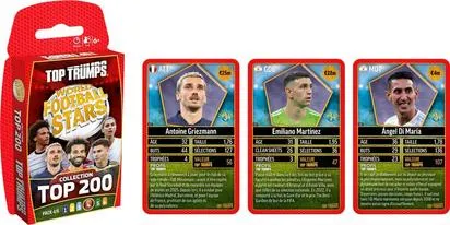 TOP TRUMPS WORLD FOOTBALL STARS TOP 200 PACK N°4