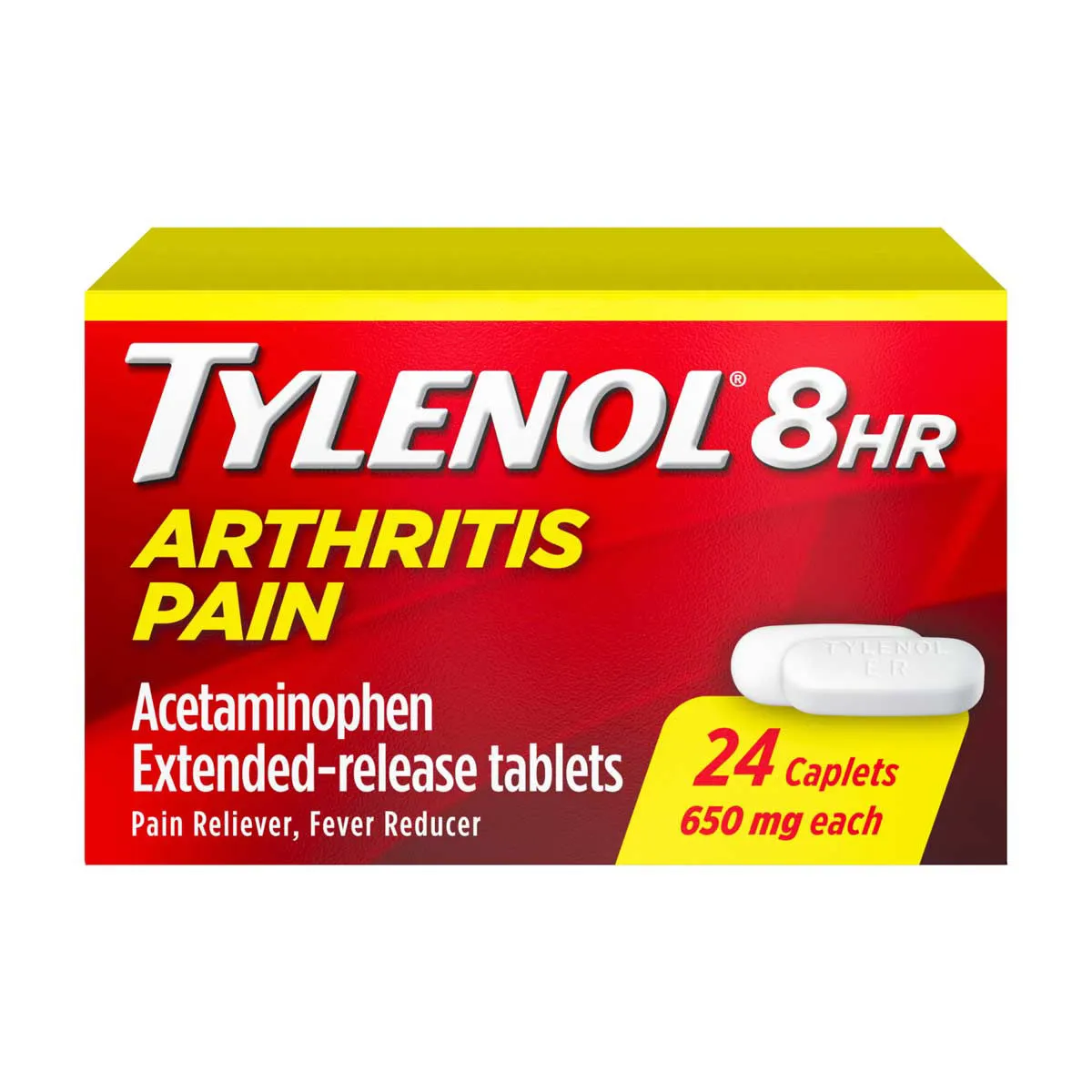 Tylenol 8 Hour Arthritis & Joint Pain Acetaminophen Caplets, 24 Count