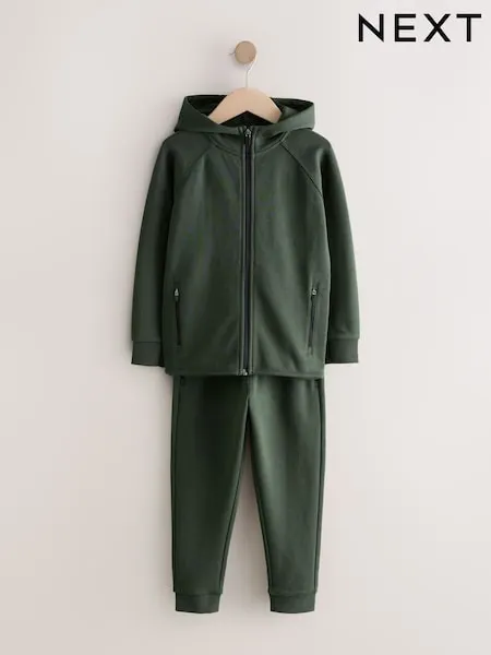 Khaki Green Tech Sportswear Hoodie and Joggers Set (3-16yrs)