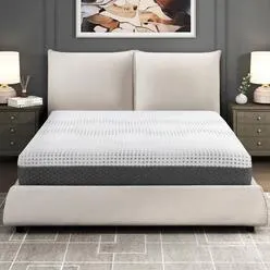 Esofastore 12 in. King Size Pocket Coil Hybrid Mattress, Firm Comfort Cool Gel Memor...