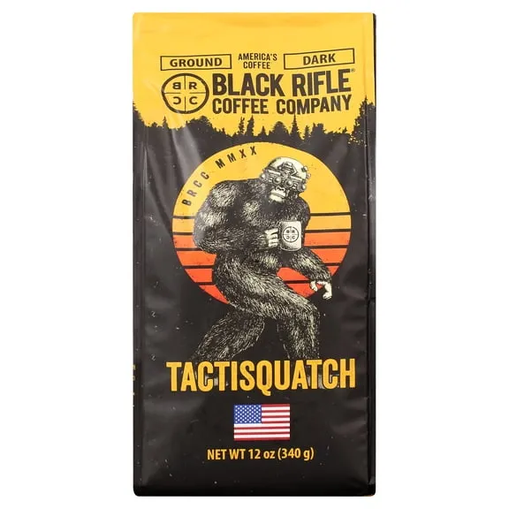 Rollback, Black Rifle Coffee Tactisquatch, Dark Roast, Ground Coffee,12 oz