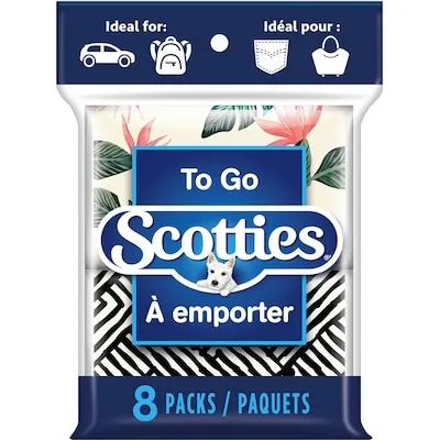 To Go 3 Ply White Tissues Per Mini Pack