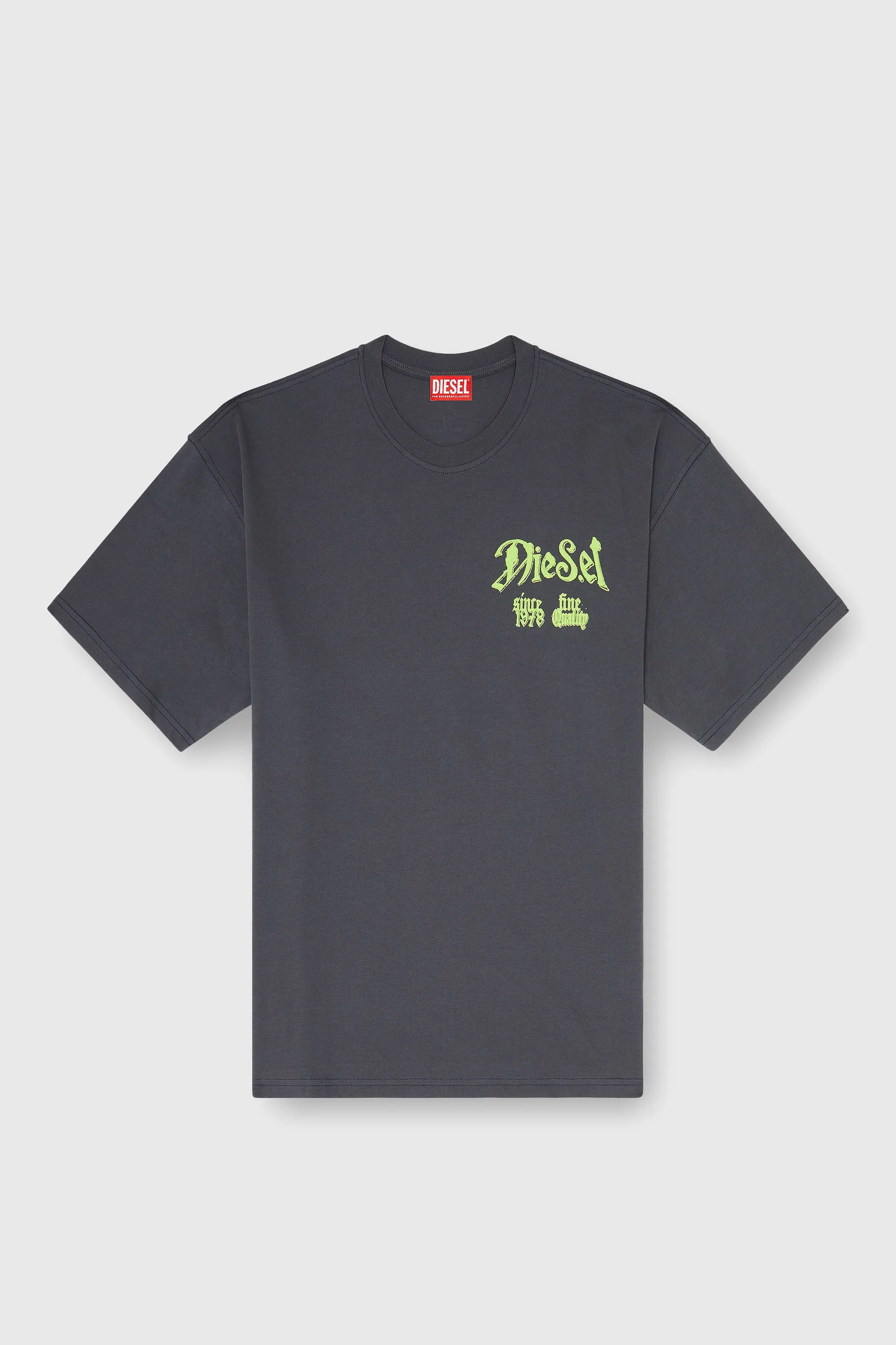 Cotton T-shirt with flock graphic