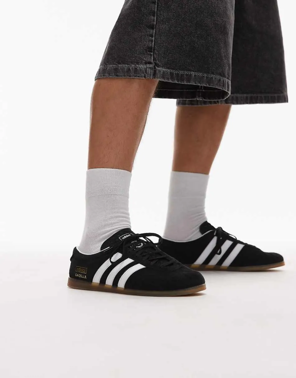 adidas Originals Gazelle Lo Pro trainers in black and white