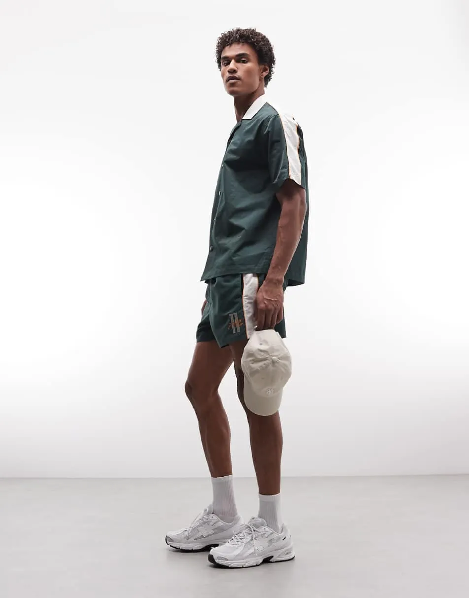 ASOS DESIGN co-ord with panelling in green