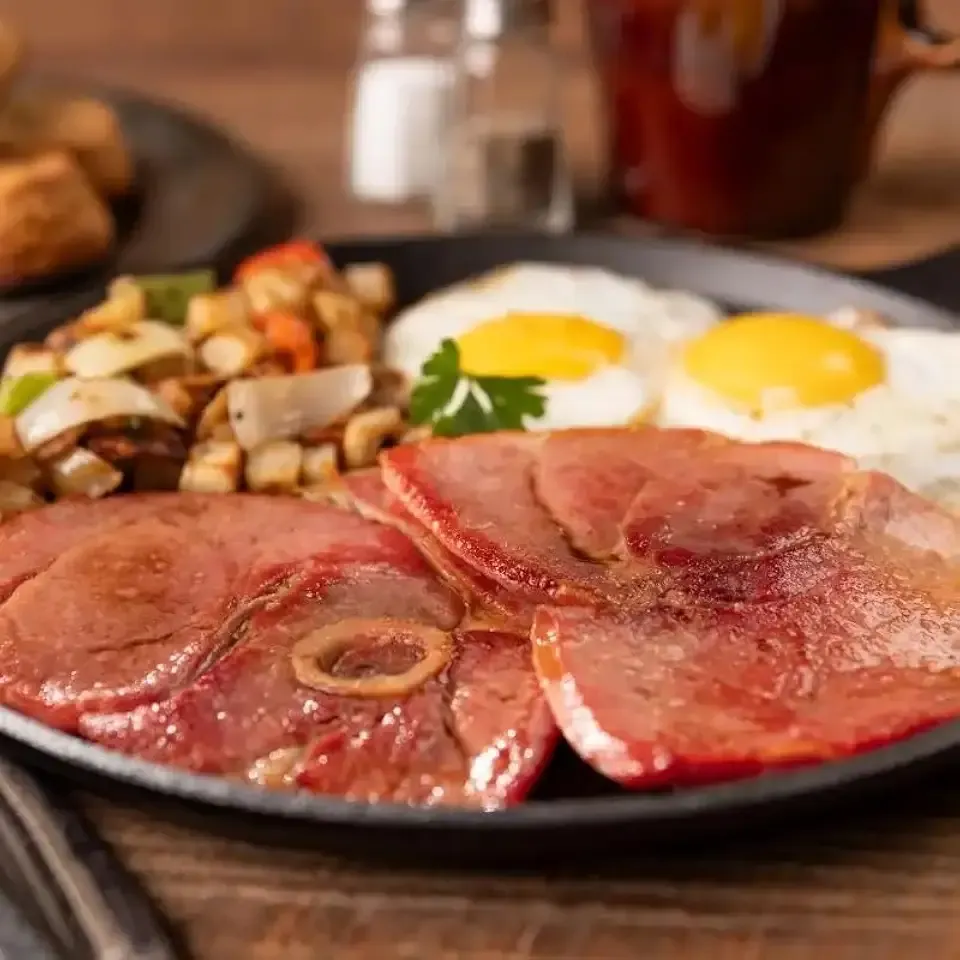 Burgers' Smokehouse Center Slice Country Ham Steaks and Dinner Cuts (Country Ham, Six 3.5 ounce dinner cuts)