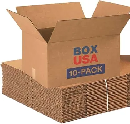 BOX USA Moving Boxes Large 23"L x 17"W x 12"H 10-Pack -…