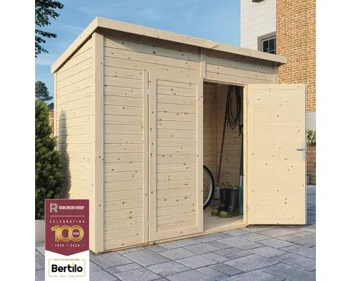 Dřevěný zahradní domek Bertilo Timmo 2 přírodní 244 x 121 cm vč. podlahy