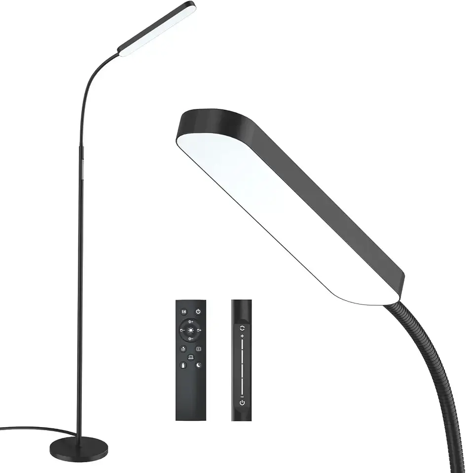 Wio-Mio Floor Lamp, 15W/1000LM Bright LED Floor Lamp with Stepless Dimming