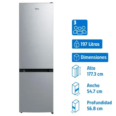 Refrigerador Bottom Freezer Frío Directo 259 Litros MDRB369FGE50