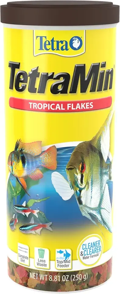 TetraMin® Tropical Flakes Nutritionally Balanced Diet for Tropical Aquarium Fish, Fish Food for Tropical Fish, 8.81 Ounces