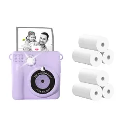 Kogan Kids Digital Instant Print Camera 1080p with 6 Rolls (Purple)