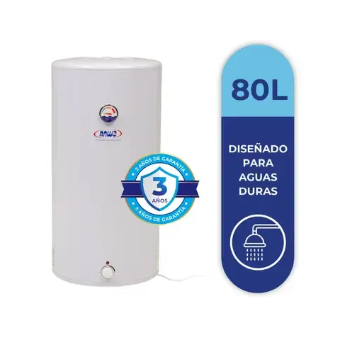 Termo Eléctrico 80 Litros de Muro 1700 Watts Ducha VAN80LTS