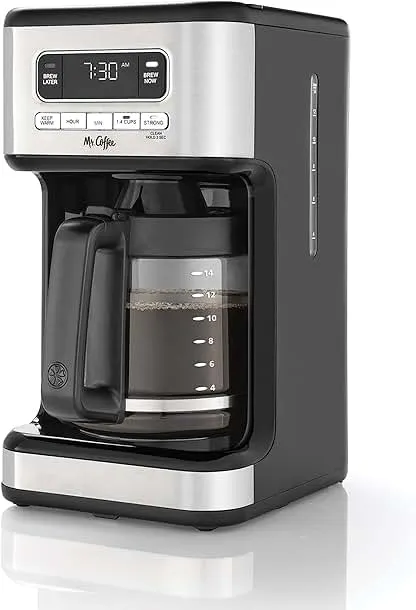 Mr. Coffee 14 Cup Programmable Coffee Maker Stainless Steel Mr. Coffee 14 Cup Programmable Coffee Maker…
