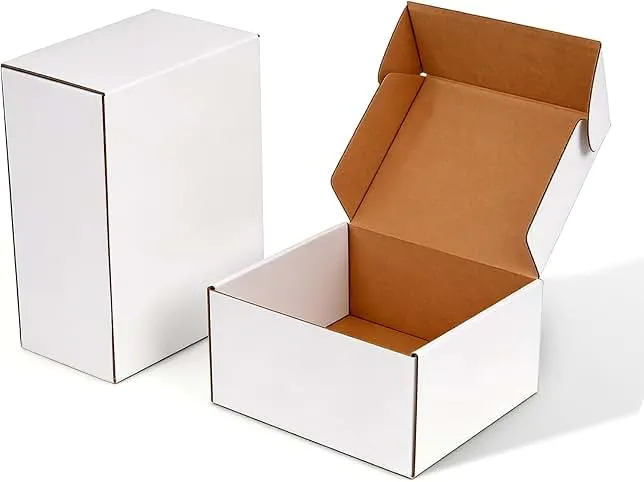 Ovlospa 20 Pack 11x8x4 Inch White Shipping Boxes, Corrugated Cardboard Mailer Boxes for Small Business Packaging, Easy-to-Fold…