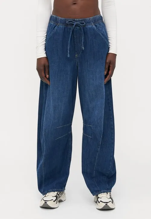 FAST HORSESHOE PULL ON HERRICK - Wide leg - dark indigo