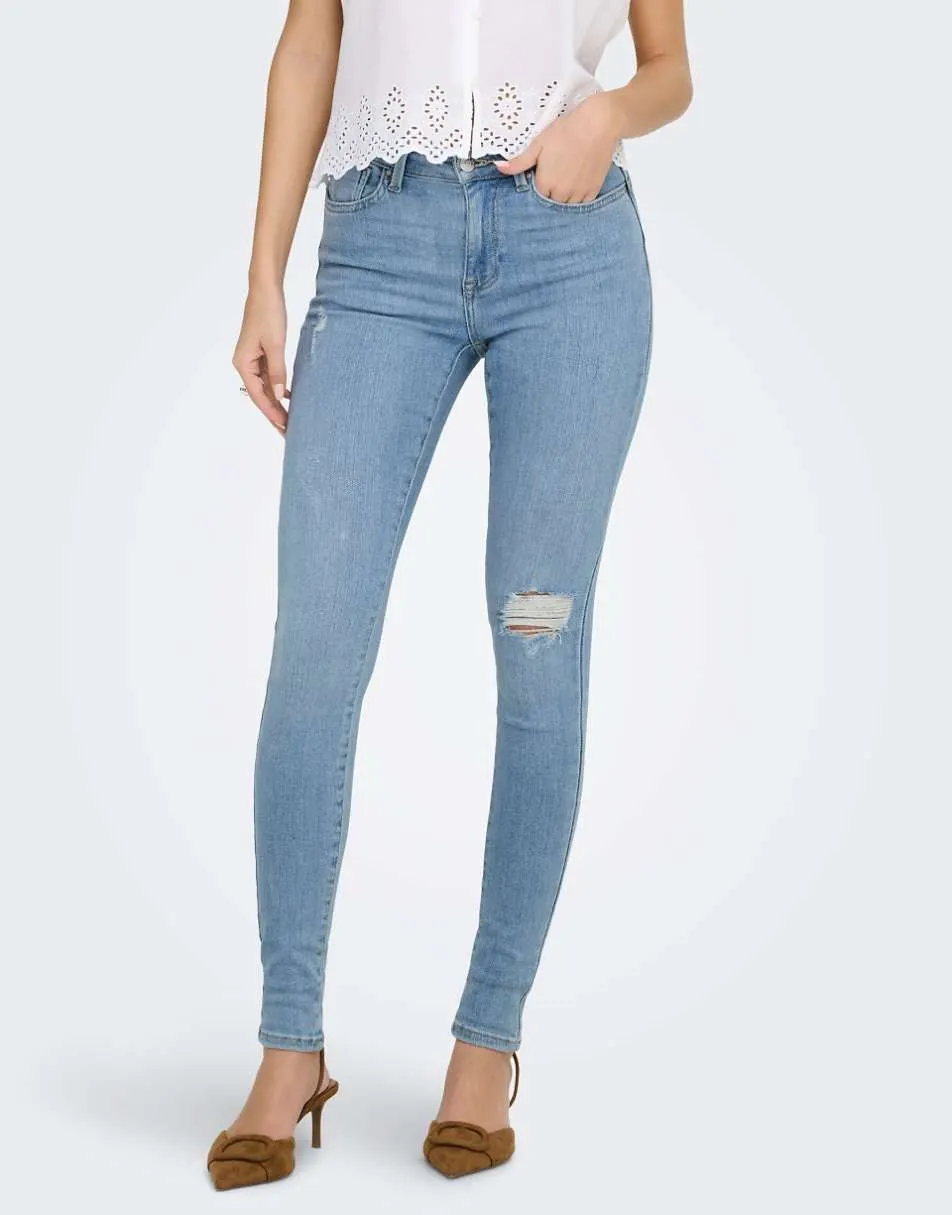 ONLY Skinny fit jeans in light blue denim