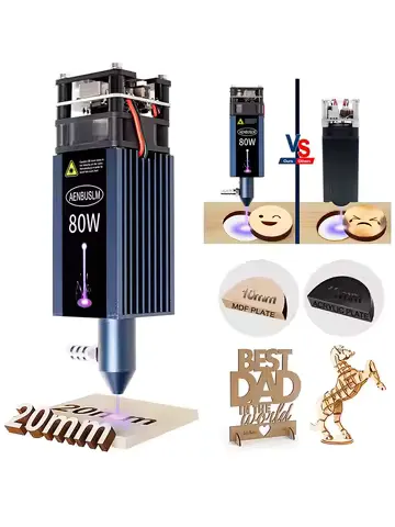 AENBUSLM 40W 80W Laser Engraving Head Blue Light Laser Module 450nm CNC Laser Cutting Machine DIY Engraver Woodworking Tools