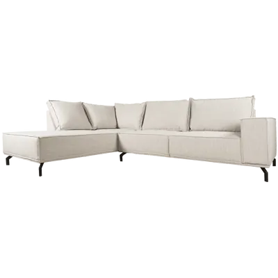 Hoekbank Ron boucle naturel links