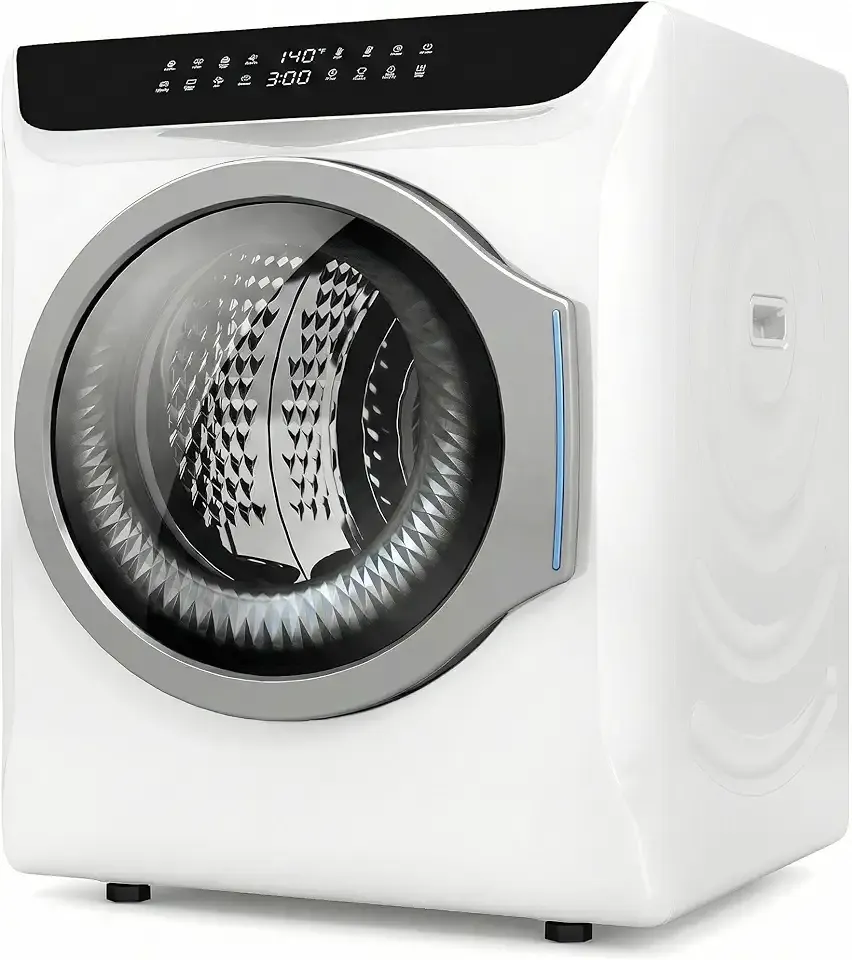 Auertech 2.8 CU. FT. Portable Dryers for Laundry, Compact Clothes Dryer with Stainless Steel Tub & Boot Dryer,1400W Dryer Machine, Electric Dryer with LED Control for Apartment, Dorm, RV, White