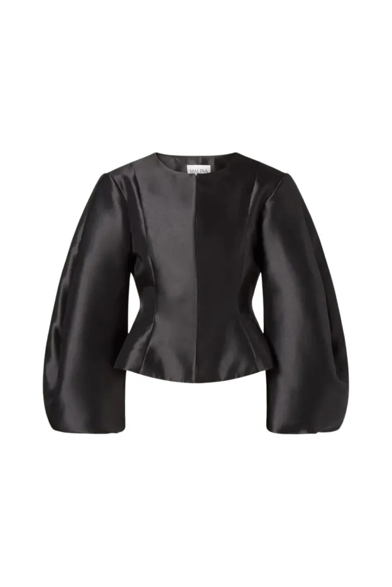 Vendela Balloon Sleeve Blouse - Sort