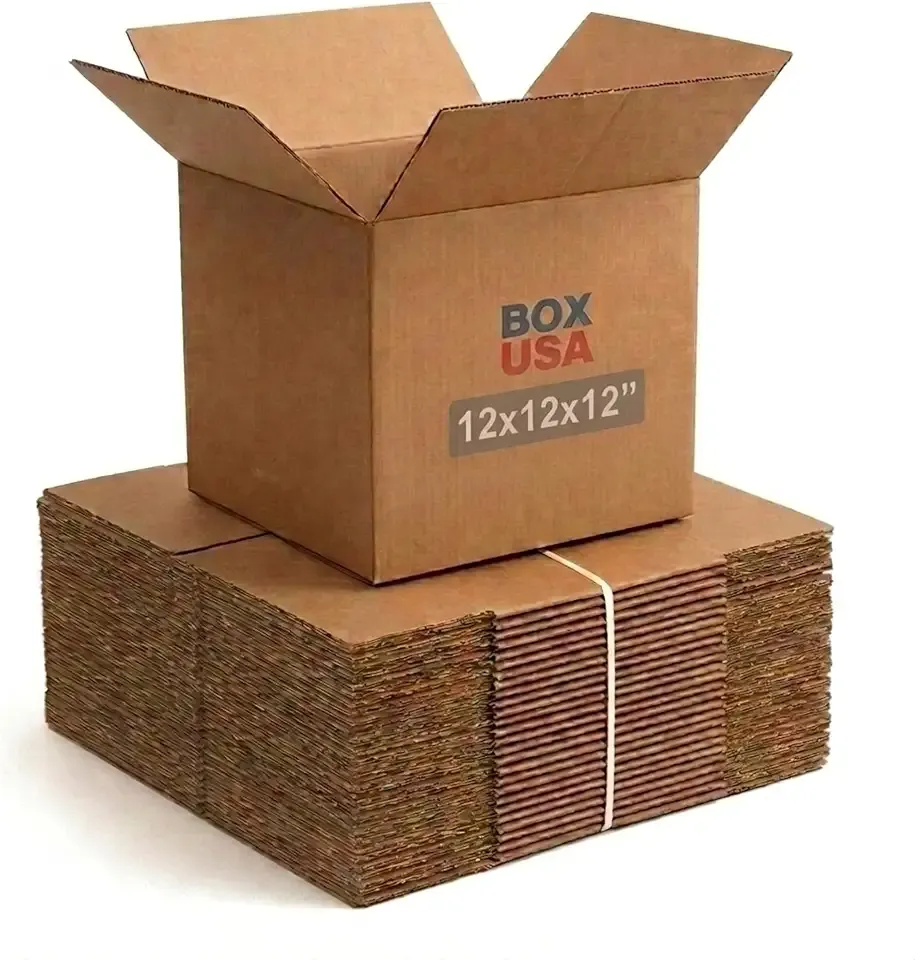 BOX USA Cube Shipping Boxes 12"L x 12"W x 12"H (25-Pack) - Small Corrugated Cardboard Packaging Boxes for Shipping, Packing, Moving, and Storage at Home, Office, or Business