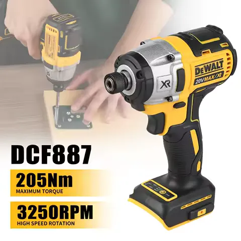 DeWalt 20V MAX XR Brushless 2-Tool Combo Kit DCF922 1/2" Impact Wrench DCF887 1/4" Impact Driver with Storage Bag