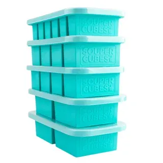 Souper Cubes Silicone Freezer Storage Tray, 5-pack
