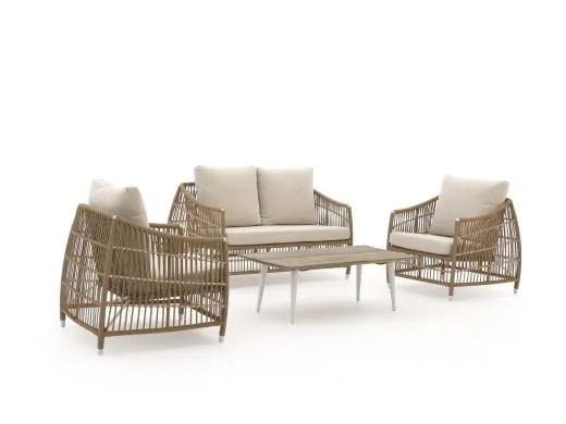 Manifesto Ortello/ROUGH-K stoel-bank loungeset 4-delig 4-zits