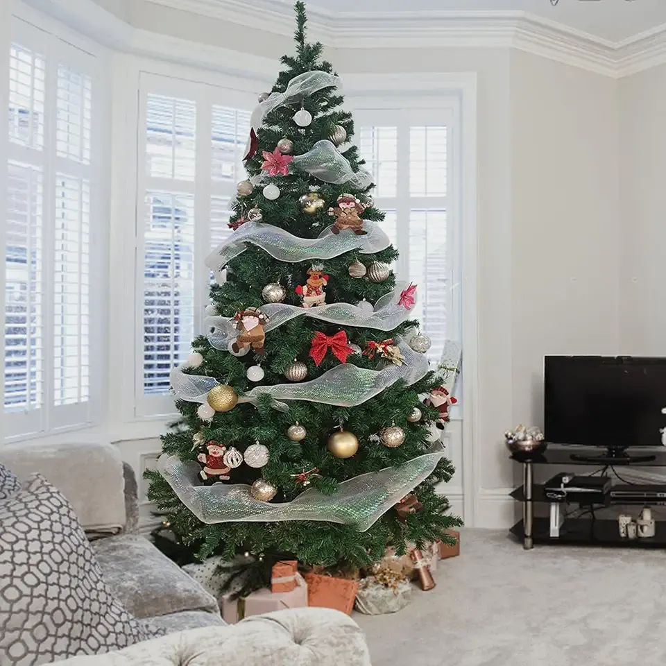 BESTHLS 10 FT Christmas Tree Artificial Pine Tree for Holiday Outdoor Indoor Decoration with Metal Stand and 2150 Branch Tips