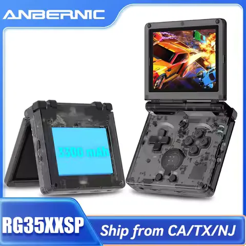 ANBERNIC RG35XXSP 3.5'' IPS Screen Flip Handheld Console Linux 64G System HDMI-compatible TV Output 64G Portable Gaming Console