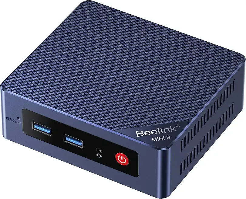Beelink EQ Mini PC,Mini S12 N95 Intel Alder Lake-N95 (up to 3.4GHz),16GB DDR4 500GB M.2 SSD Mini Desktop Computer, Support 4K@60Hz Dual HDMI Display, 1000Mbps LAN/USB3.2/Low-Power Home/Office Micro PC